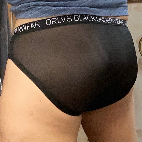 Orlvs black mesh brief, tag large but fits like medium - Picture 2 of 7